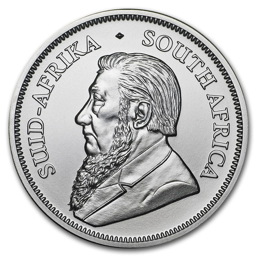Silver South African Krugerrand Coin (Random Year) - 1oz